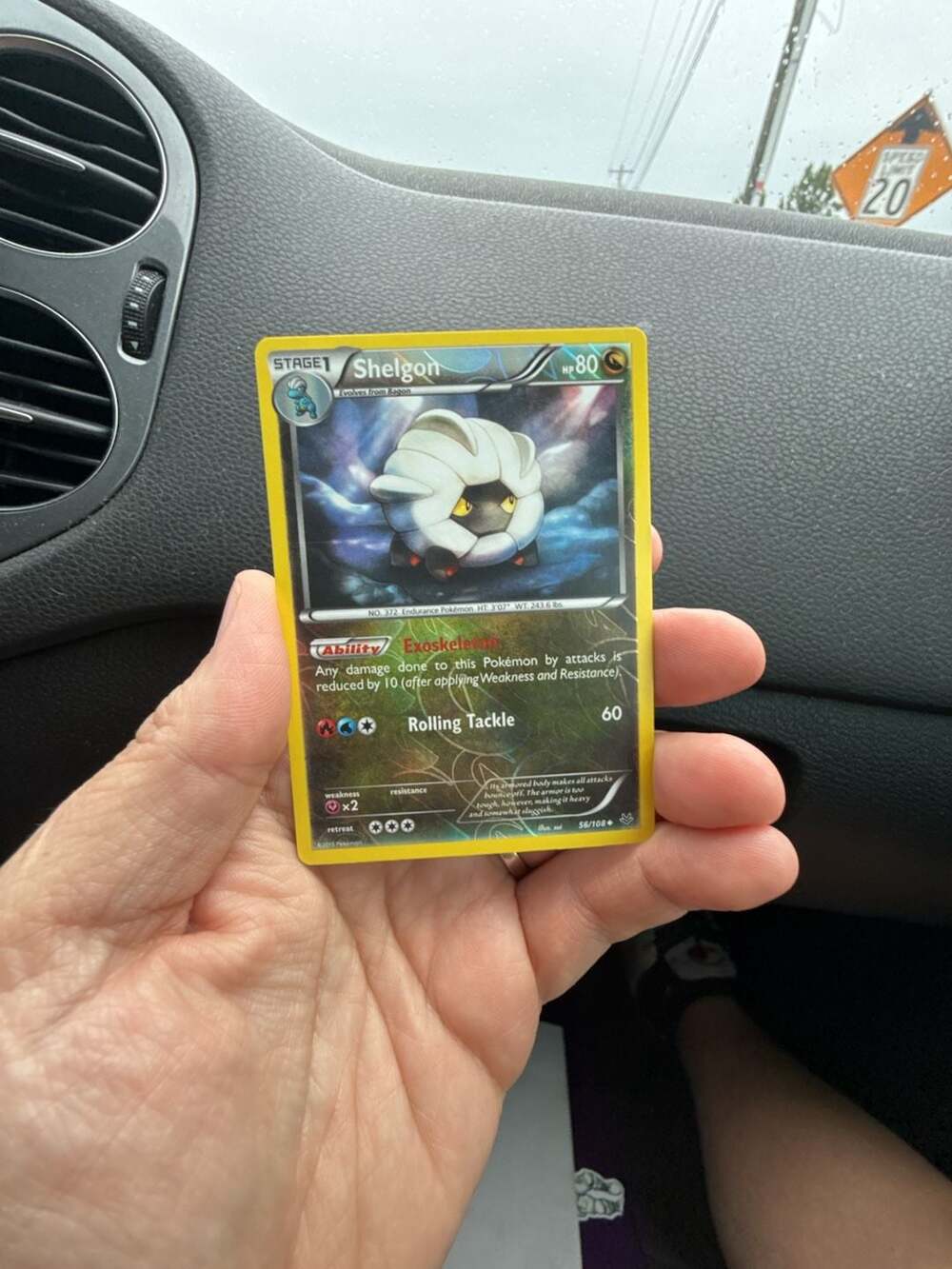 2 cards- 2015 Pokémon TCG Roaring Skies Shelgon